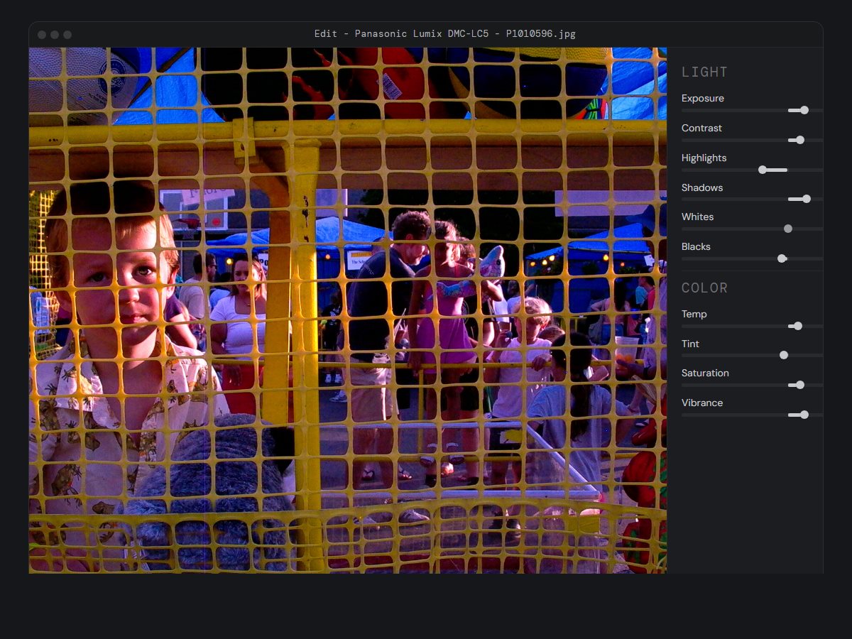 Basic editing mockup screenshot
